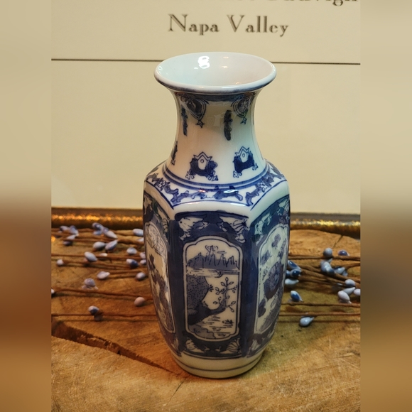 The Bombay Co Accents Vintage Bombay Co Blue White Oriental Style